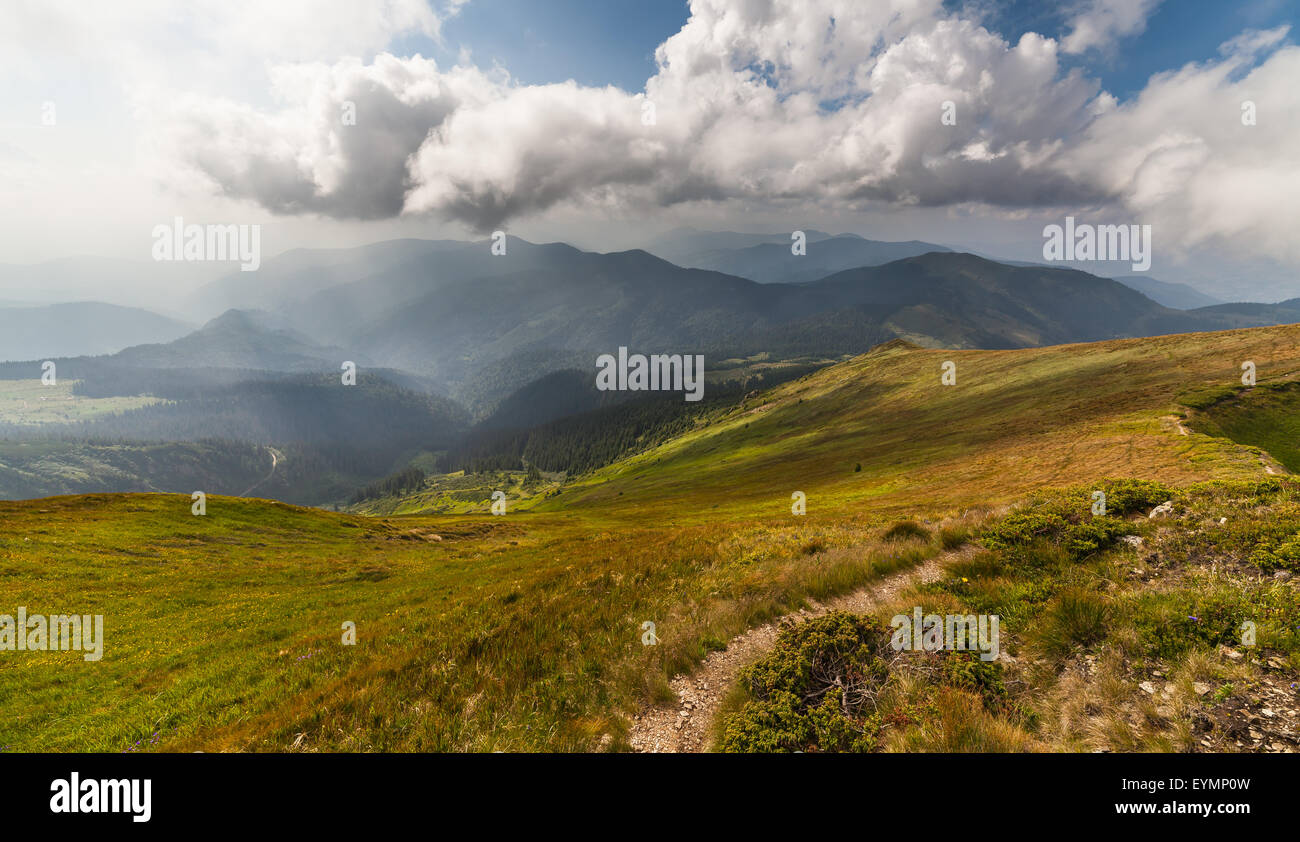 Stormy weather - mountains and clouds. The Ukraine Stock Photo - Alamy