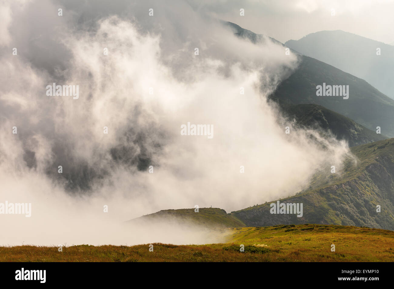 Stormy weather - mountains and clouds. The Ukraine Stock Photo - Alamy