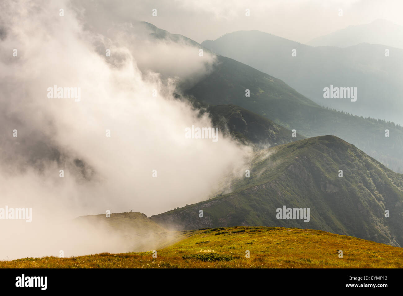 Stormy weather - mountains and clouds. The Ukraine Stock Photo - Alamy