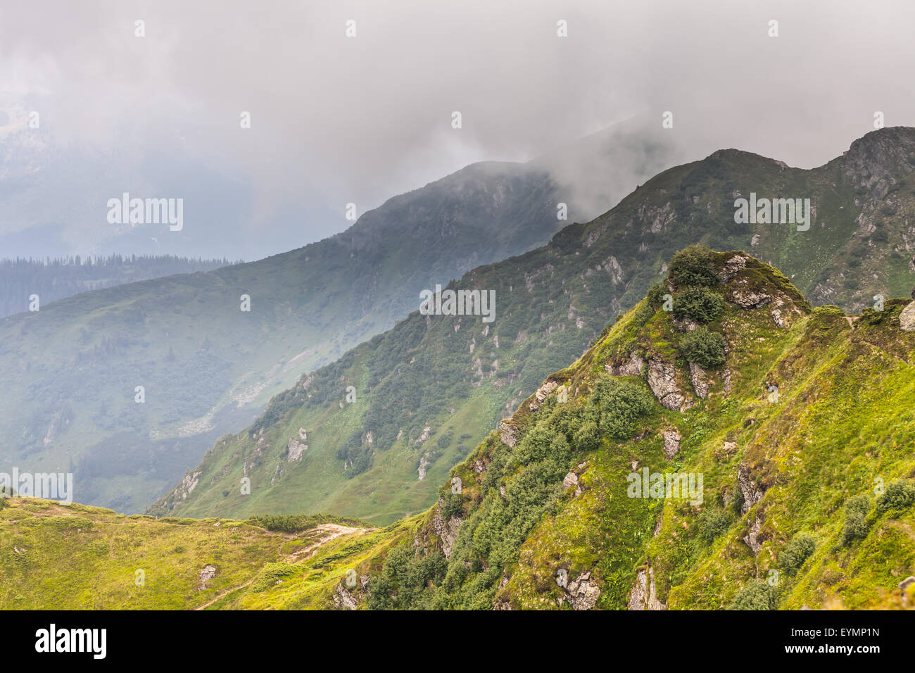 storm clouds over the mountains. The Ukraine Stock Photo - Alamy