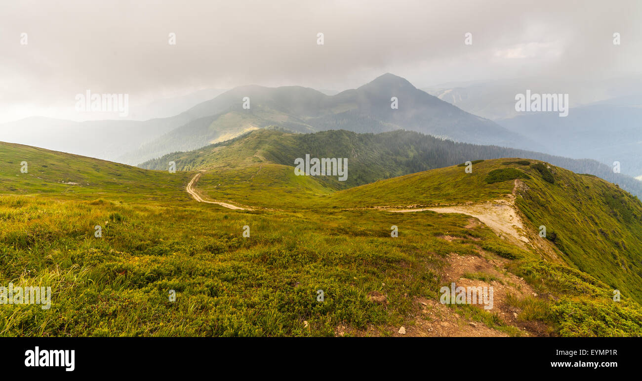 storm clouds over the mountains. The Ukraine Stock Photo - Alamy