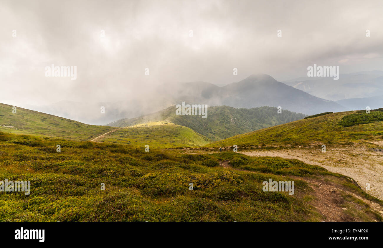 storm clouds over the mountains. The Ukraine Stock Photo - Alamy