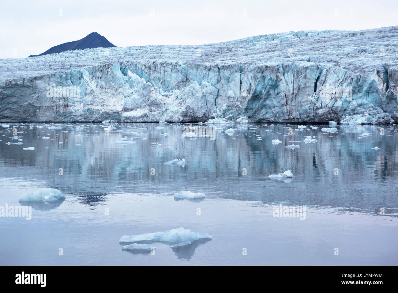 Arctic glacier in Spitsbergen, Svalbard, Norway Stock Photo