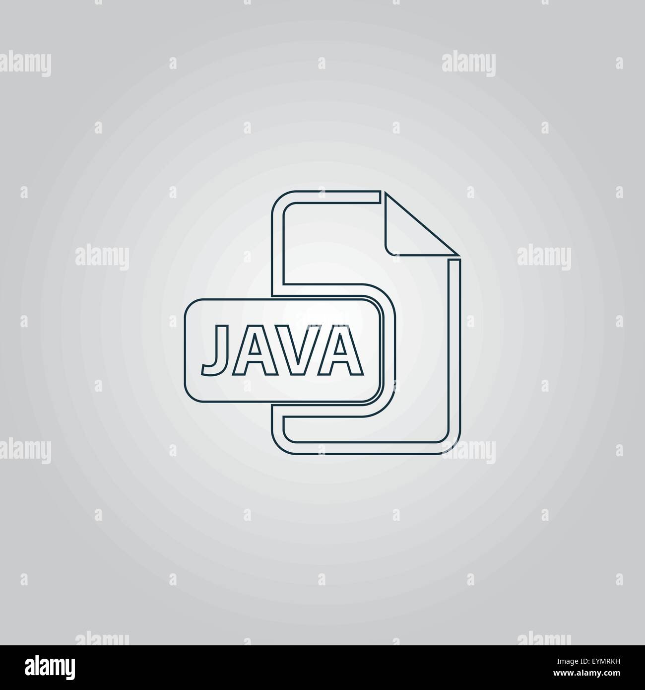 Java development file format flat icon Stock Vector