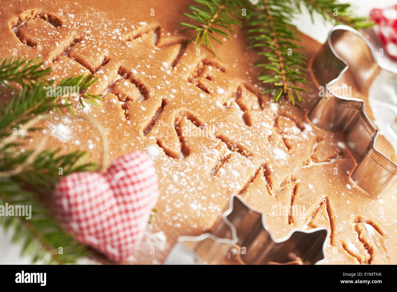 Baking Christmas cookies Stock Photo