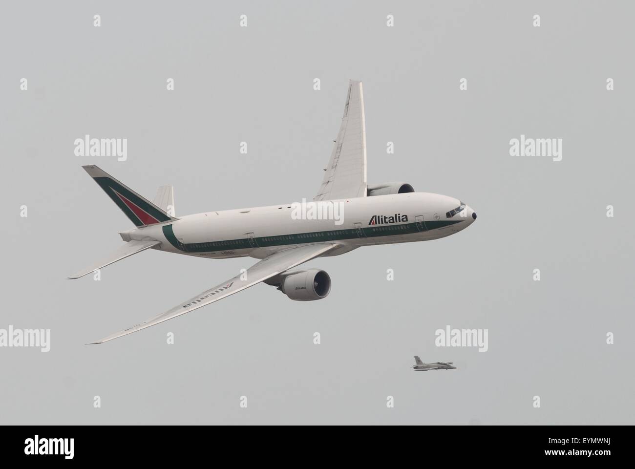Boeing B 777 Alitalia airliner Stock Photo