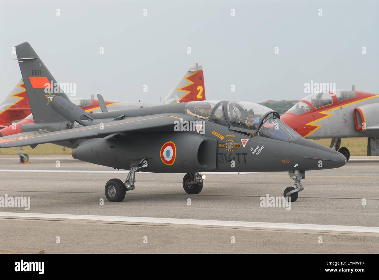 French Air Force (Armée de l'Air), Alpha Jet light-attack and advanced trainer aircraft Stock Photo