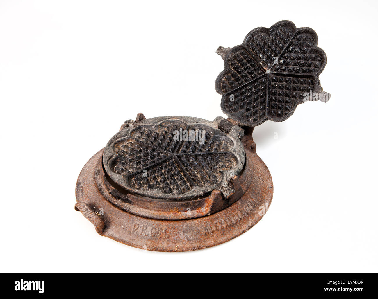 old fashioned waffle iron, altmodisches Waffeleisen Stock Photo