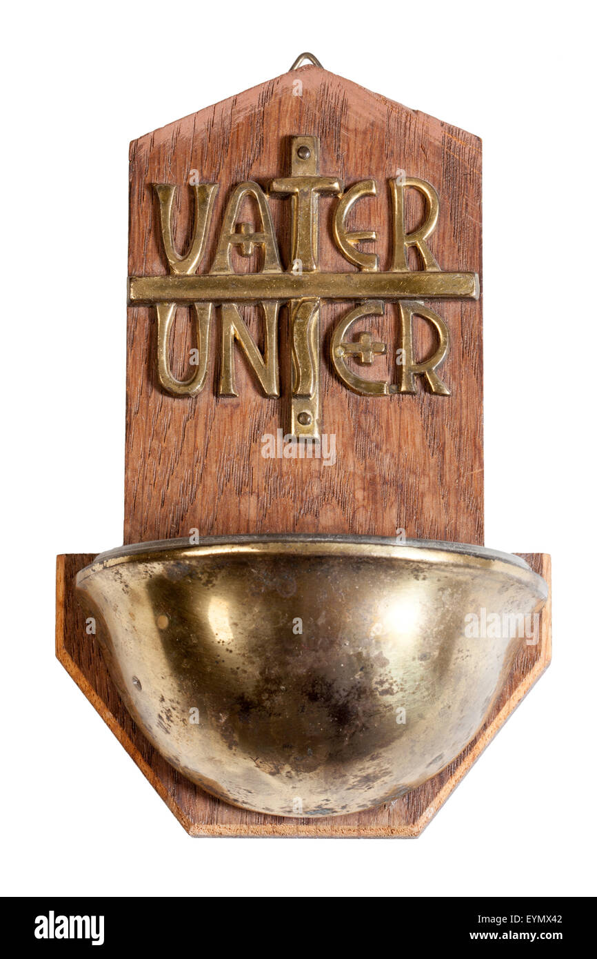 Holy water bowl Stock Photo