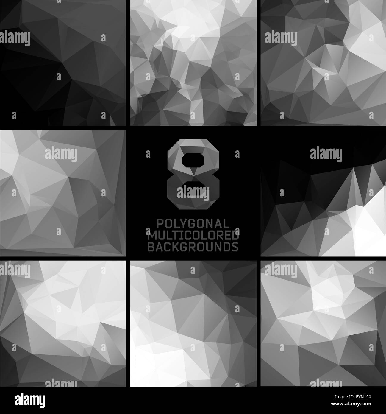 Set of abstract polygonal background Stock Vector Image & Art - Alamy