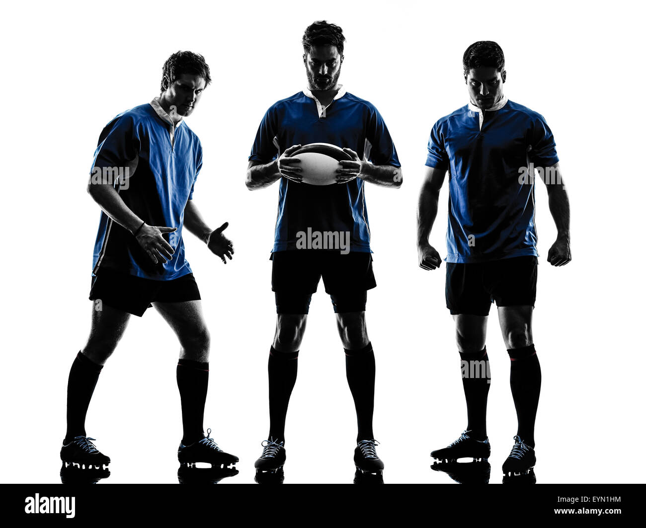 Rugby players in silhouette Cut Out Stock Images & Pictures - Alamy