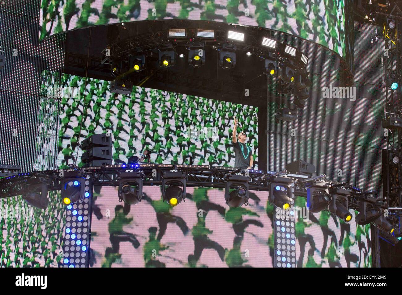 Chicago, Illinois, USA. 31st July, 2015. DJ SNAKE performs live in Grant Park at the Lollapalooza Music Festival in Chicago, Illinois © Daniel DeSlover/ZUMA Wire/Alamy Live News Stock Photo