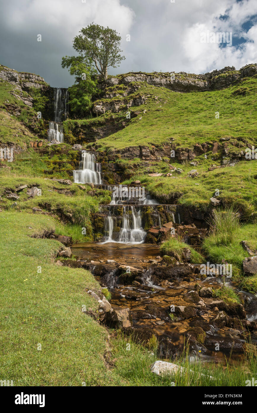 An image of Cow Close Gill, Buckden in the Yorkshire Dales, North Yorkshire, UK. Stock Photo