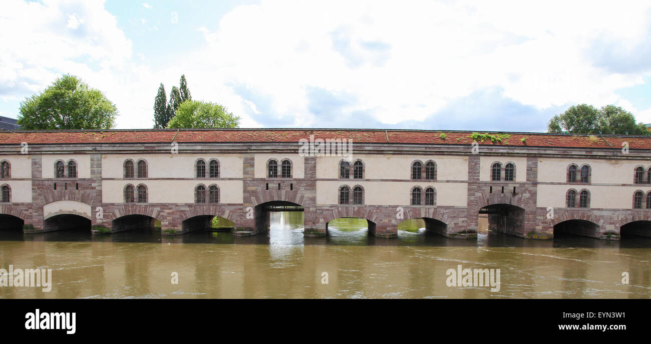 Barrage Vauban is a weir erected in the 17th Century in the Petite France district of Strasbourg, capital of Alsace, France Stock Photo