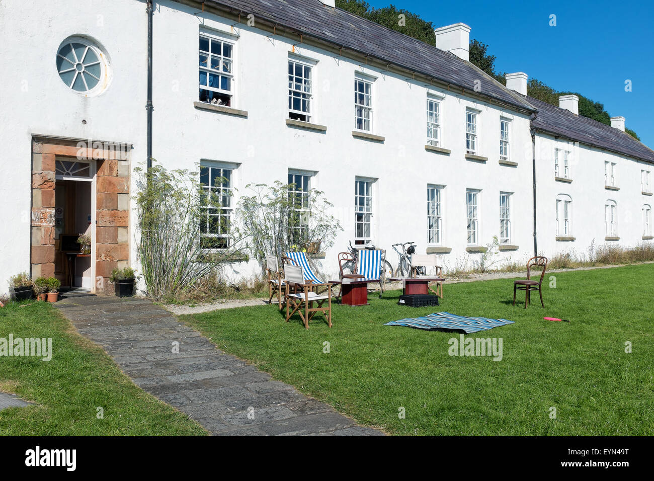 Old Manor house, one the few accomodations on Rathlin Island, Northern Irelands Stock Photo