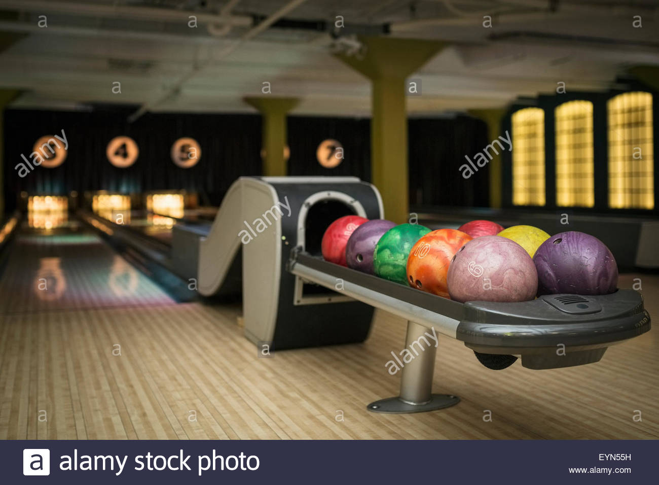 Bowling balls in rack hires stock photography and images Alamy