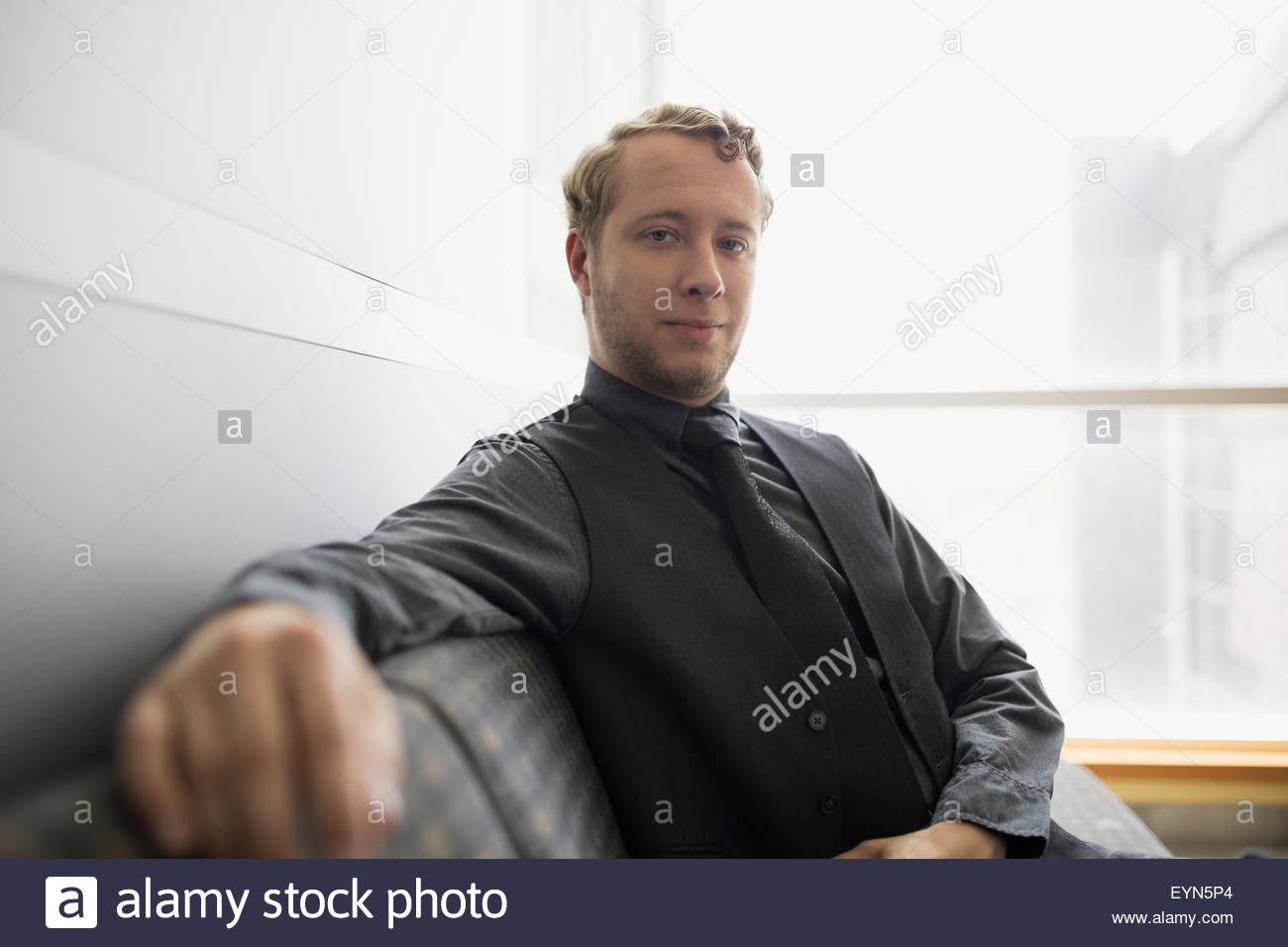 Portrait confident businessman Stock Photo