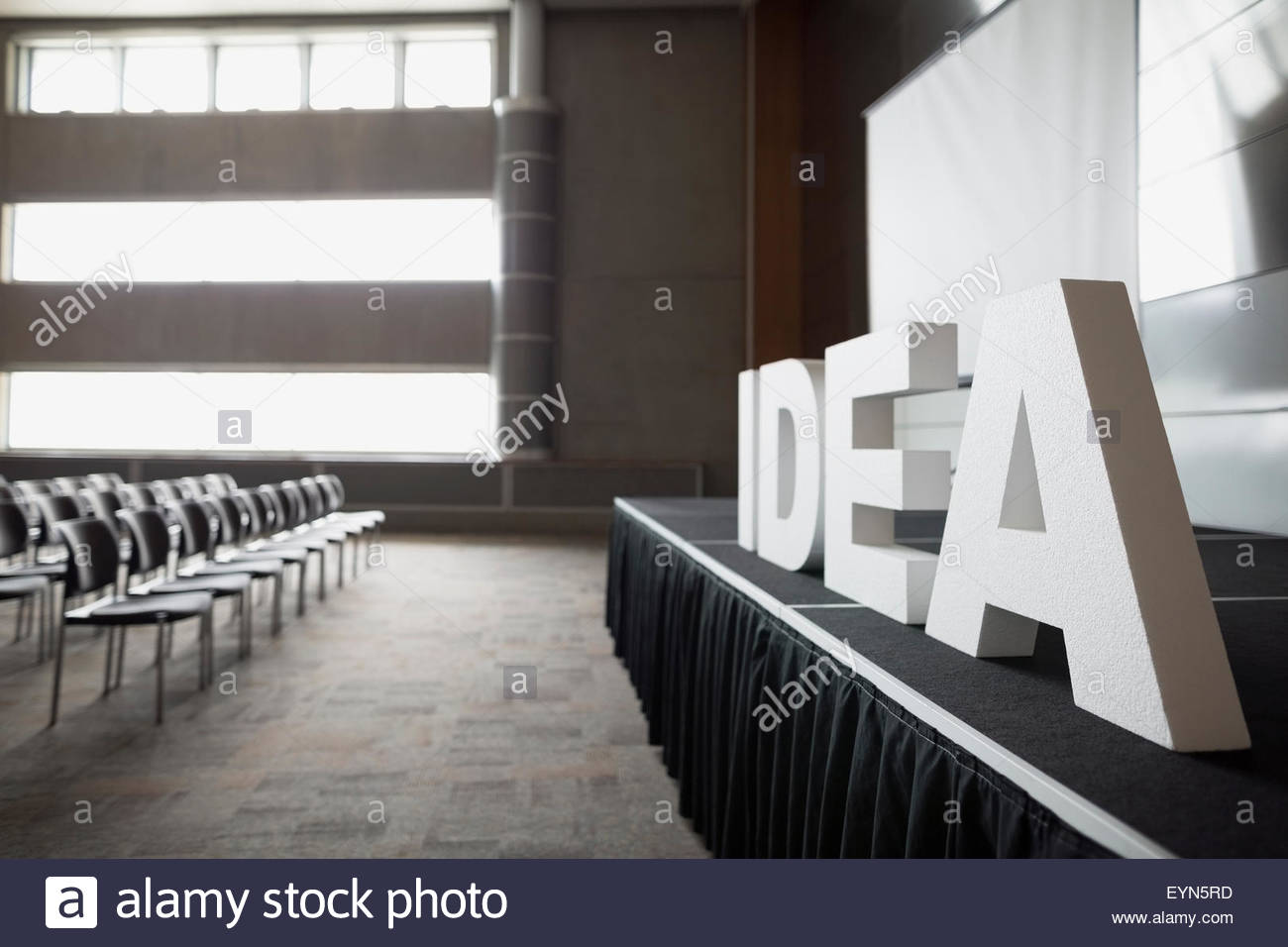 Empty school hall stage hi-res stock photography and images - Alamy