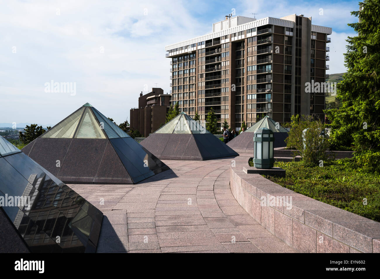 Detail of architecture complex in Church of Jesus Christ of Latter-Day ...