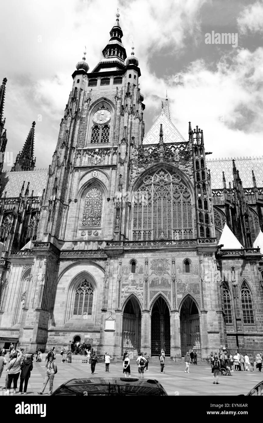St Vitus Cathedral (Prague Castle) Stock Photo