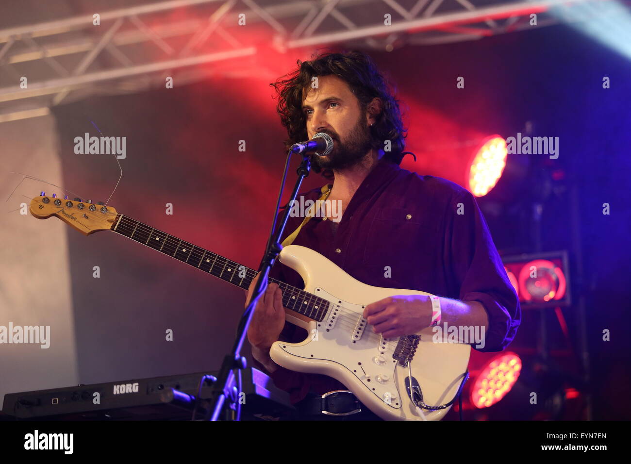 Penrith, Cumbria, UK. 1st August, 2015. Champs perform live on the Calling Out Stage at Kendal Calling 2015. s Credit:  SJN/Alamy Live News Stock Photo