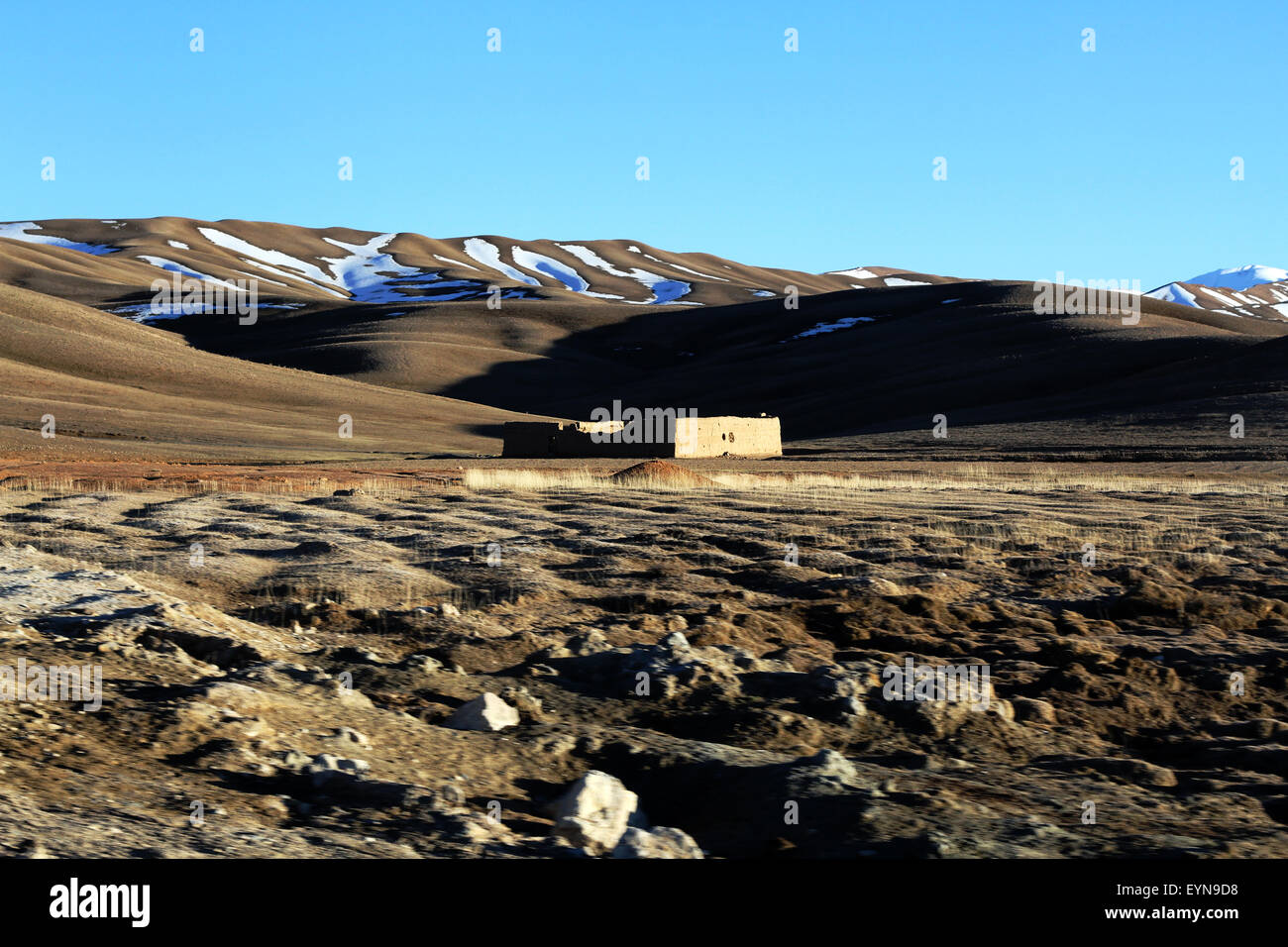 Lone Home on the Bamiyan Highway Stock Photo