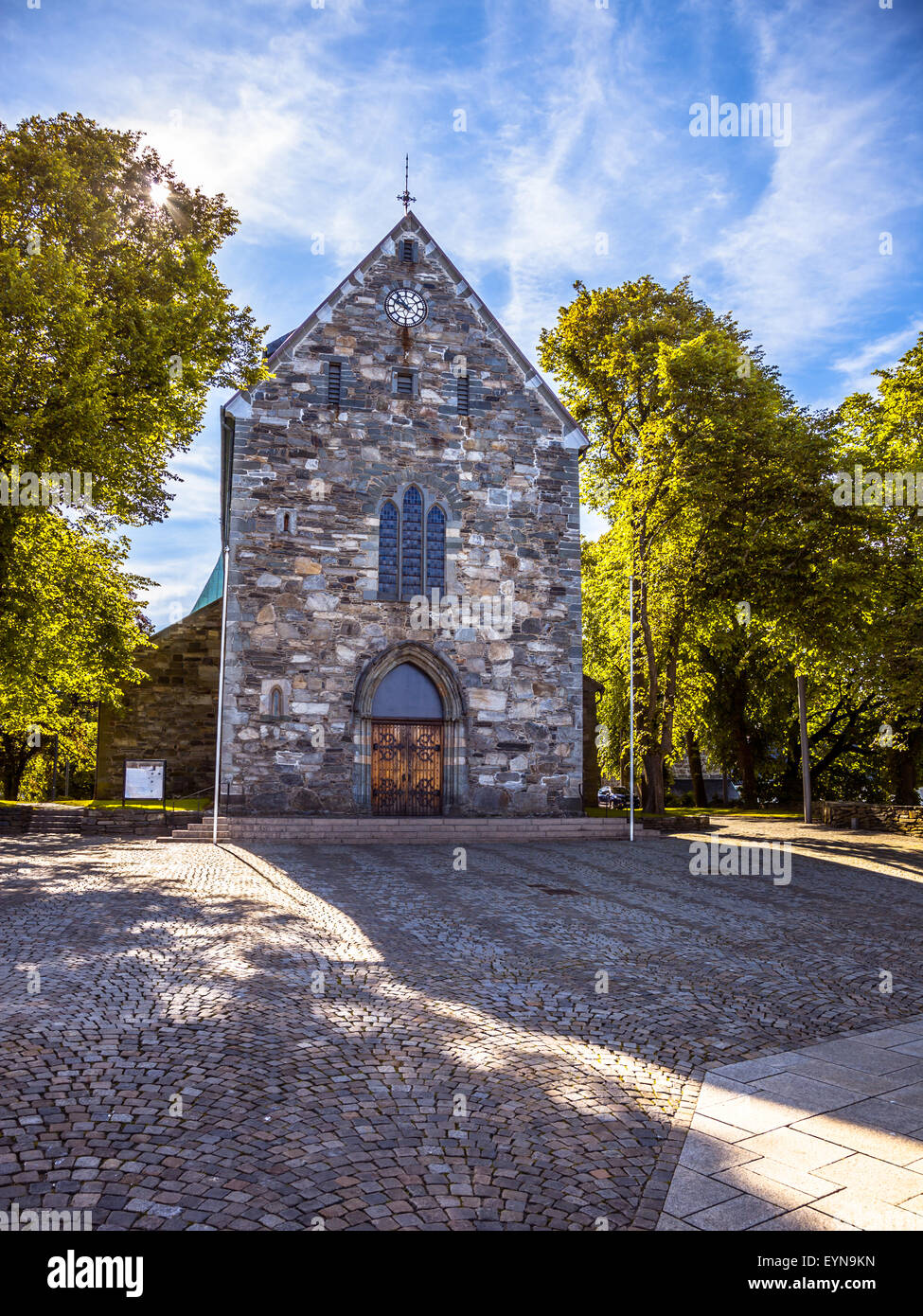 Famous Stavanger Domkirke one of the oldest churches in Norway. Stock Photo
