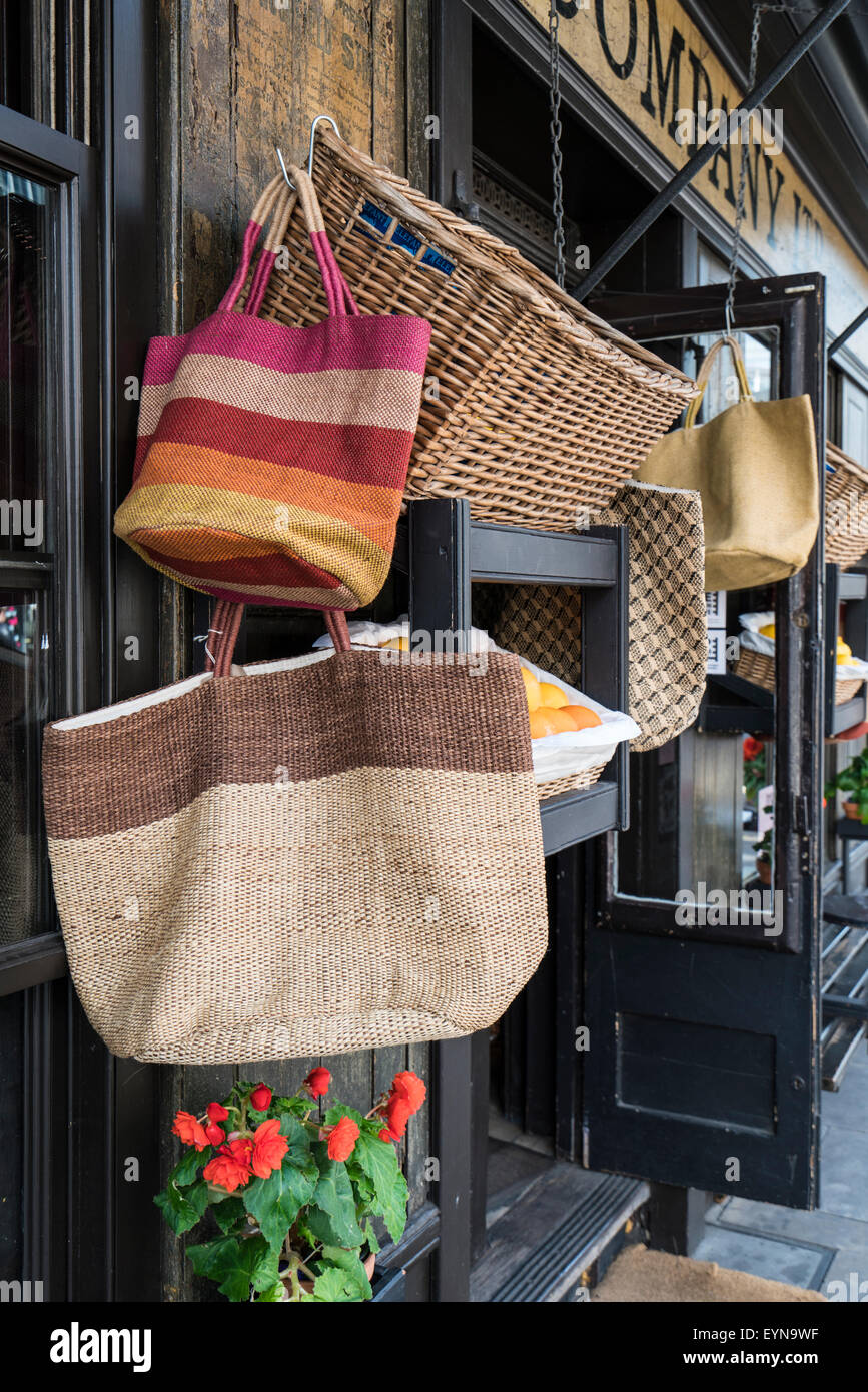 Bags in Brushfield Street Stock Photo