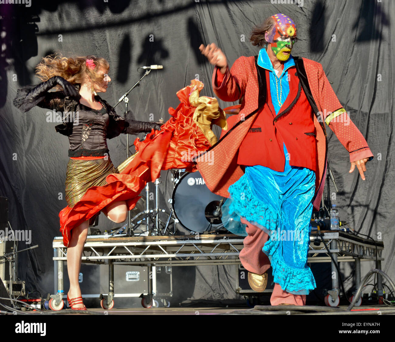 The Crazy World of Arthur Brown  plays the Castle Stage   at, Saturday, Camp Bestival, Lulworth Castle, Dorset, UK Stock Photo