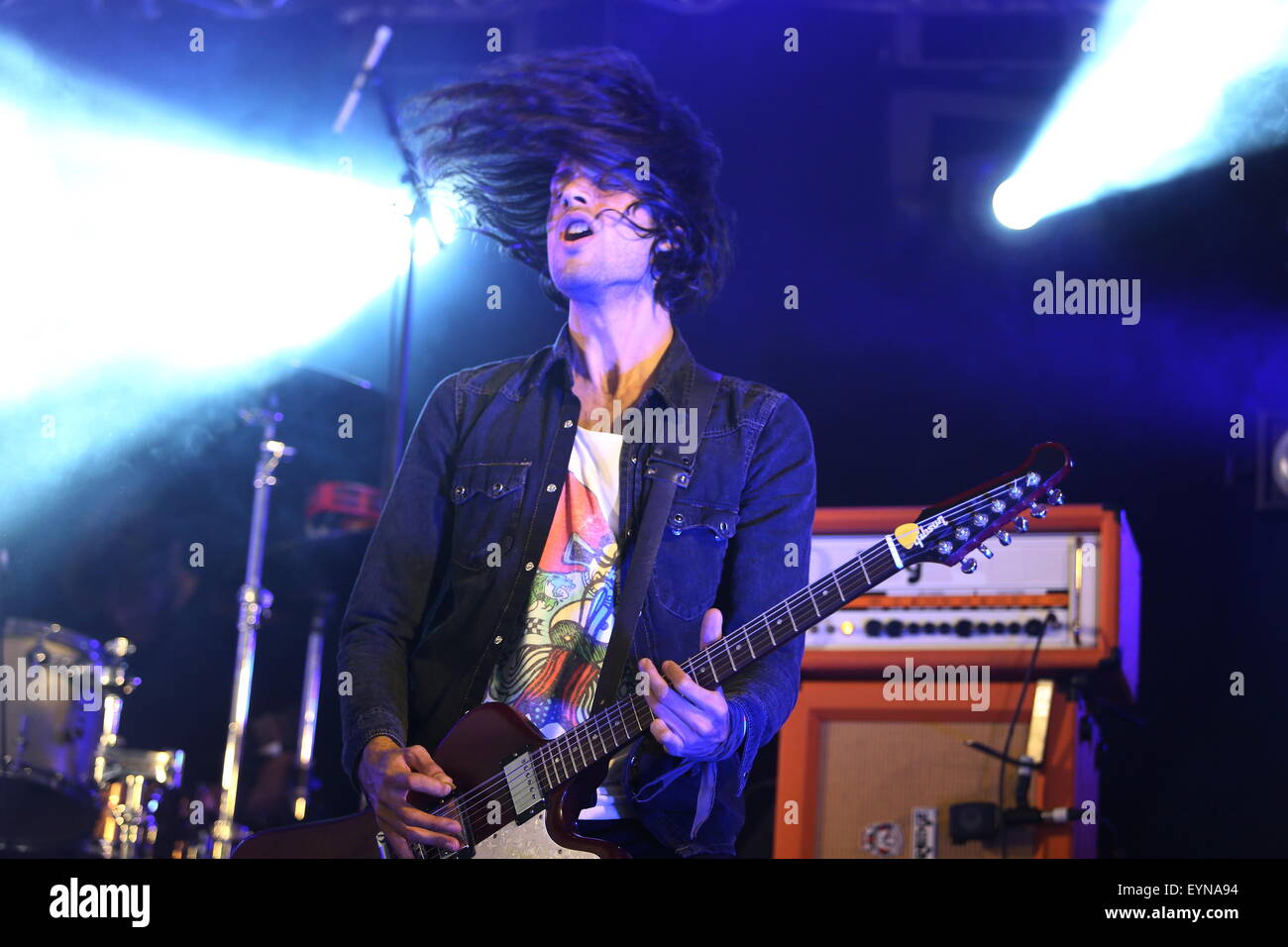 Penrith, Cumbria, UK. 1st August, 2015. Turbowolf perform live on the Calling Out Stage at Kendal Calling 2015. Stock Photo