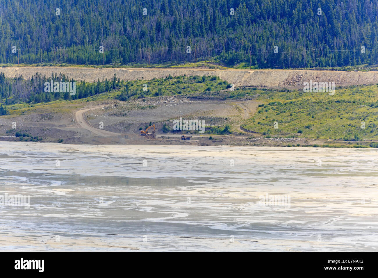 Tailings impoundment, Highland Valley copper mine, Logan Lake Stock