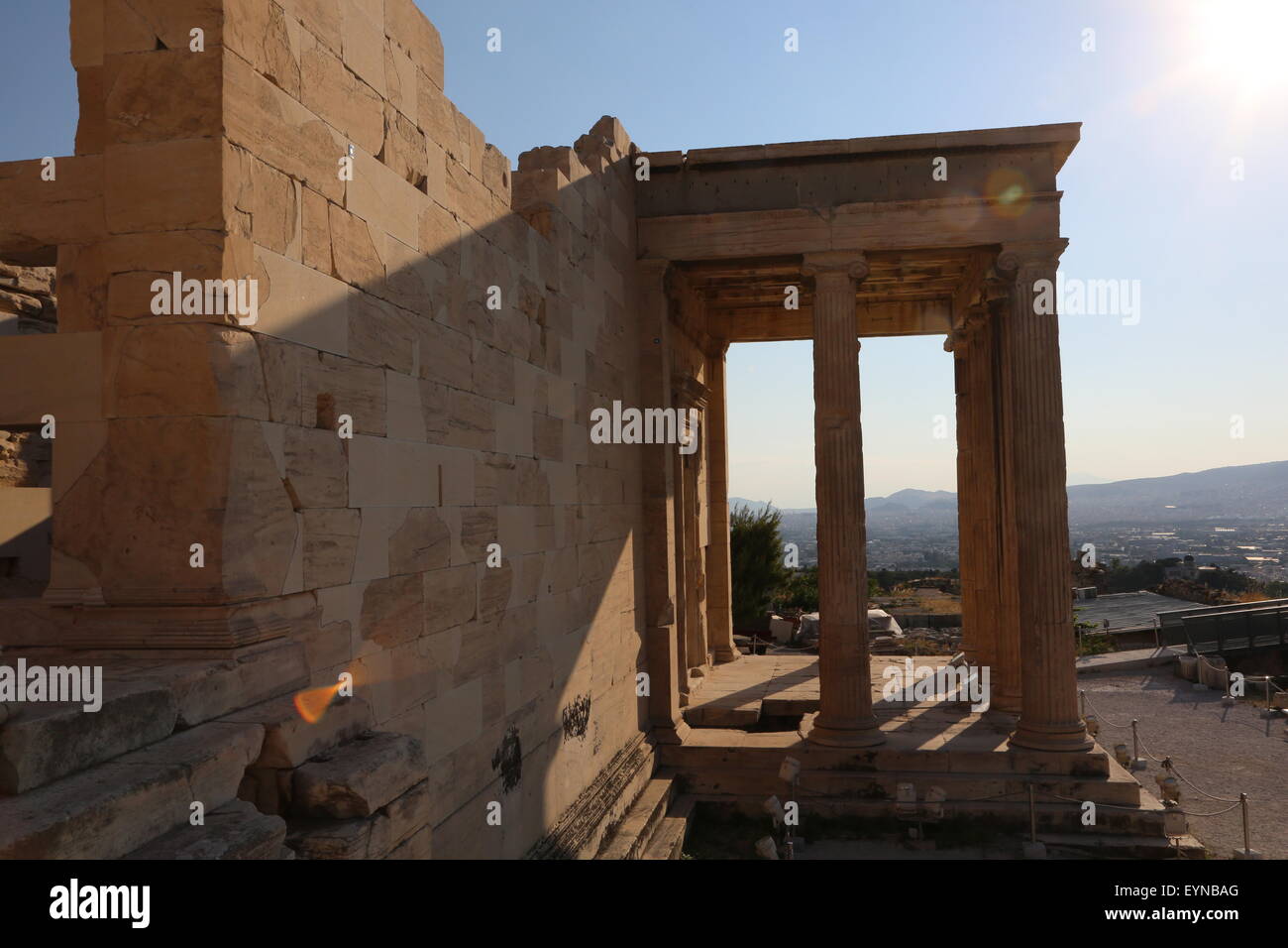Erechtheion, Acropolis monuments in Athens Greece Stock Photo