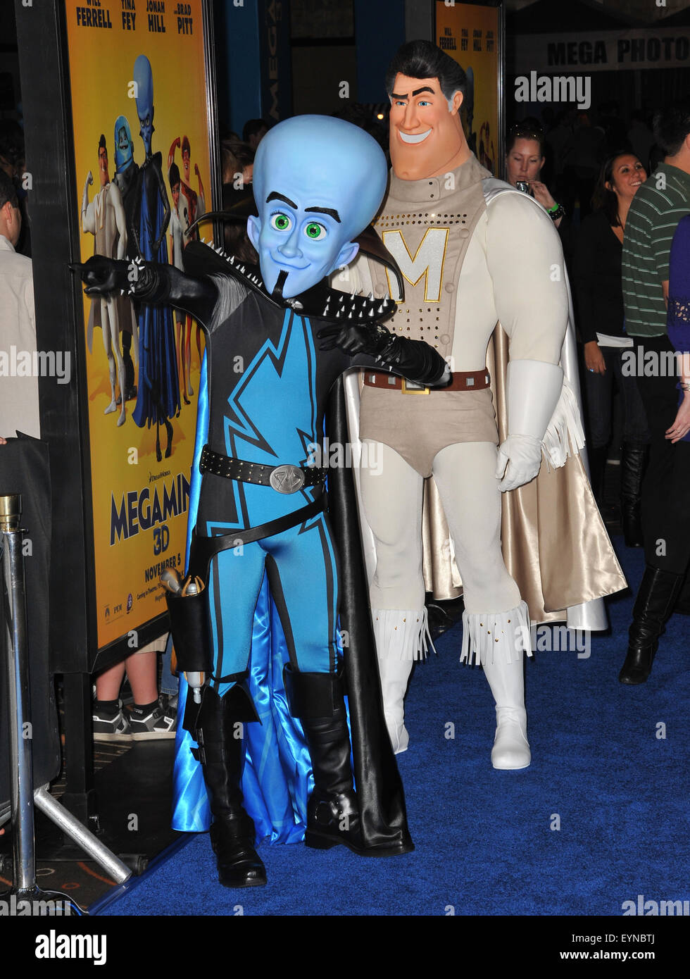 LOS ANGELES, CA - OCTOBER 30, 2010: characters at the Los Angeles premiere of 'MegaMind' at Mann's Chinese Theatre, Hollywood. Stock Photo