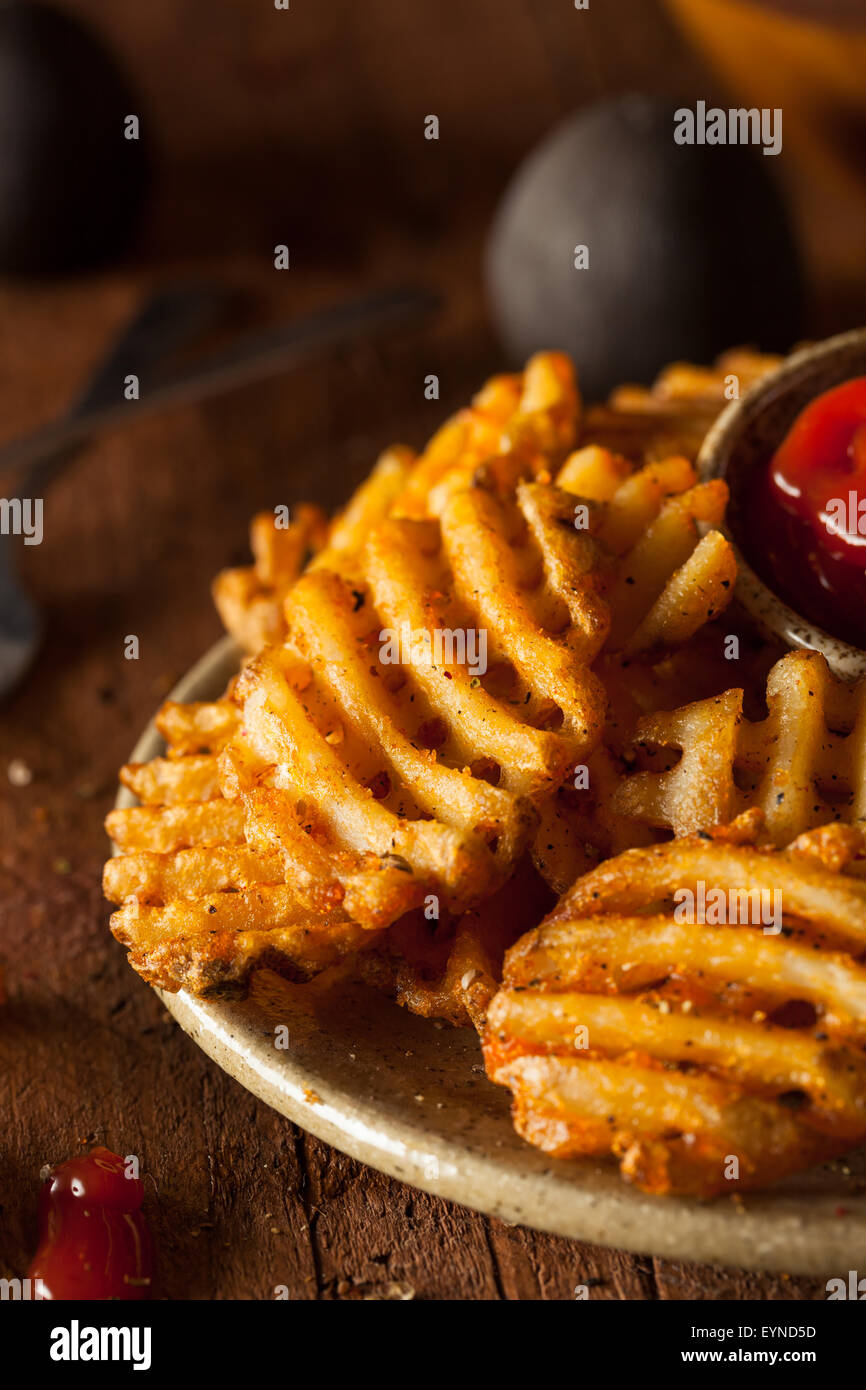 Waffle cut fries hires stock photography and images Alamy