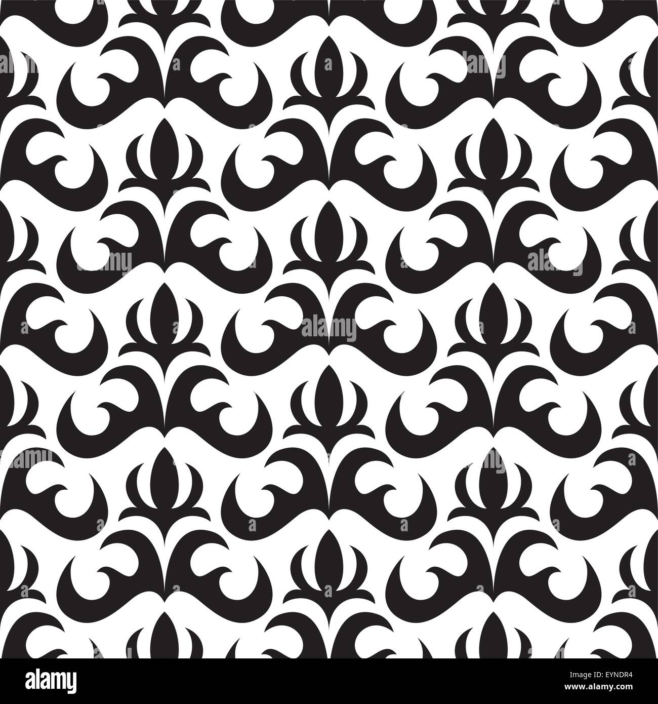 Vector seamless wallpaper in retro style with black pattern Stock ...