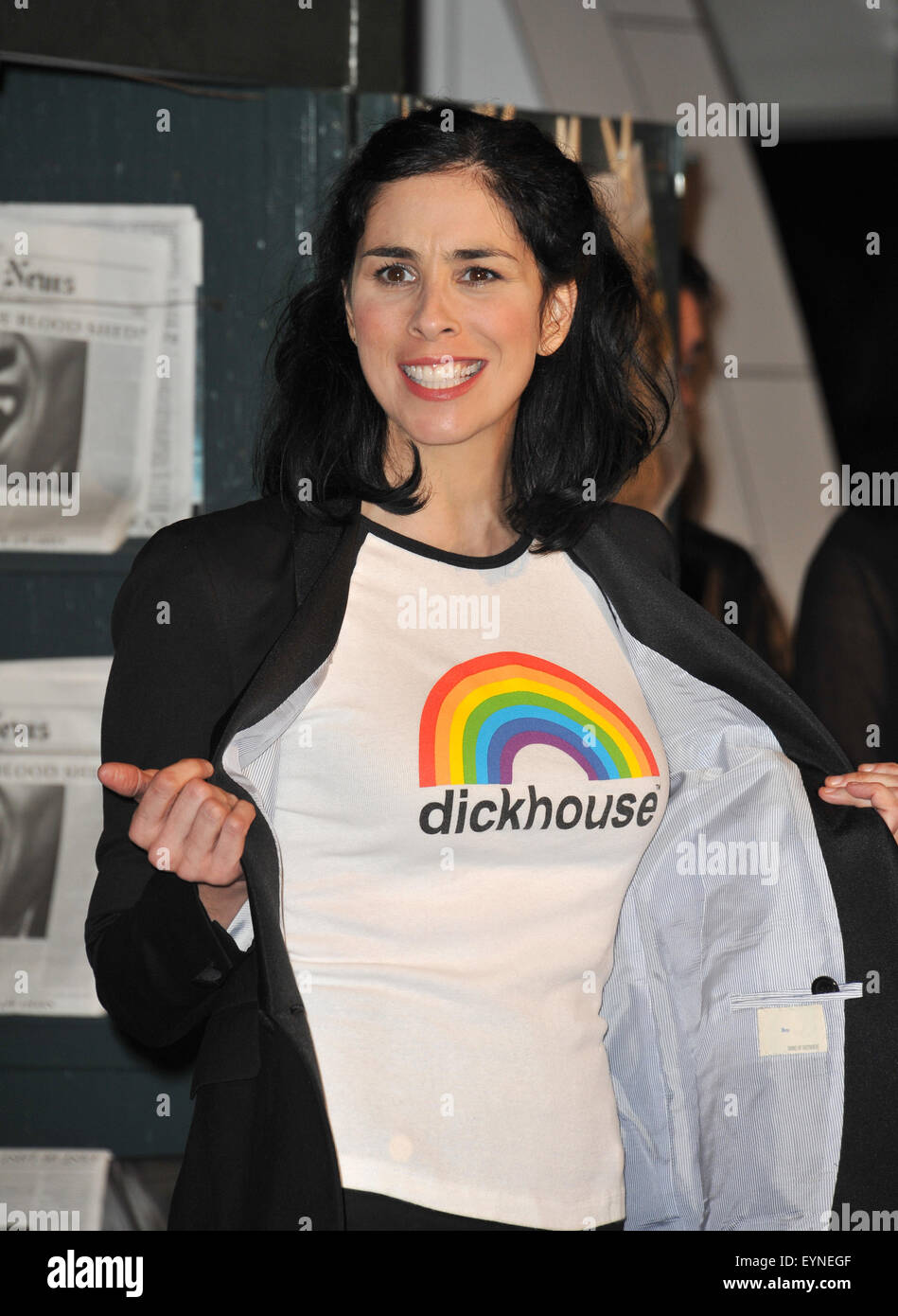 LOS ANGELES, CA - OCTOBER 16, 2010: Sarah Silverman at Spike TV's 2010 Scream Awards at the Greek Theatre, Griffith Park, Los Angeles. Stock Photo