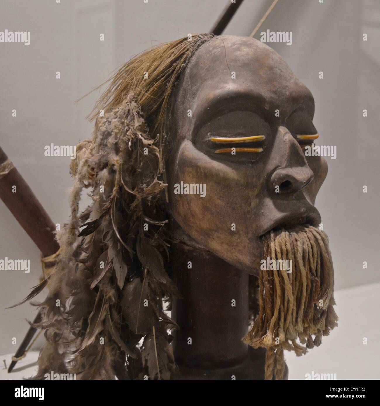 Small Head Ritual Wooden 'shrunken' heads used for shamanic ceremonies by tribes in the ...