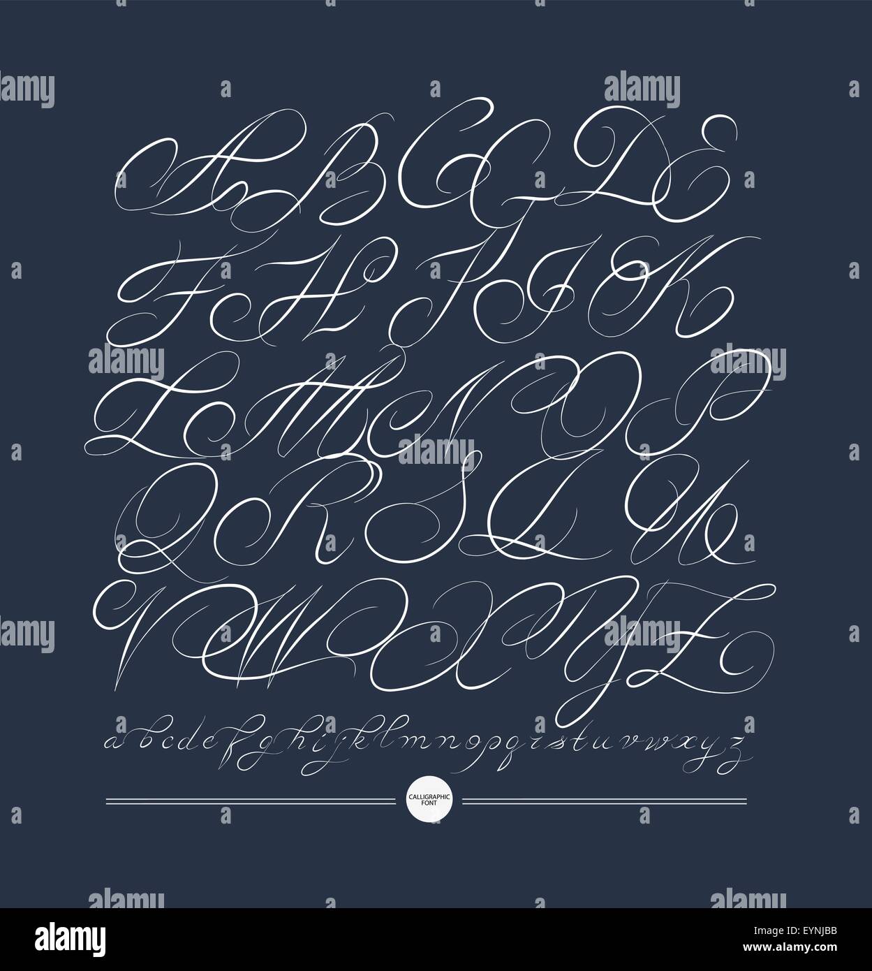 Calligraphic alphabet. Design elements Stock Vector Image & Art - Alamy