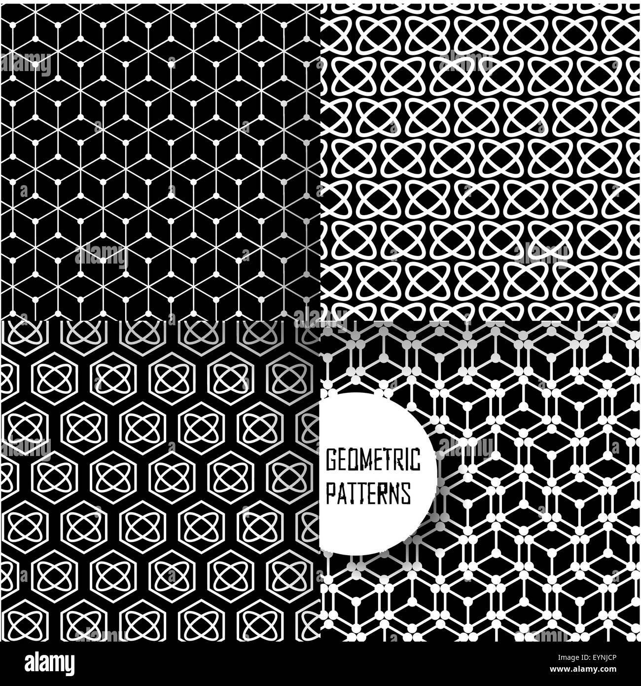 Geometric Pattern In Op Art Design Black And White Art EYNJCP 