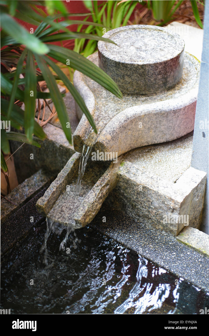 Water fountain decoration. Stock Photo