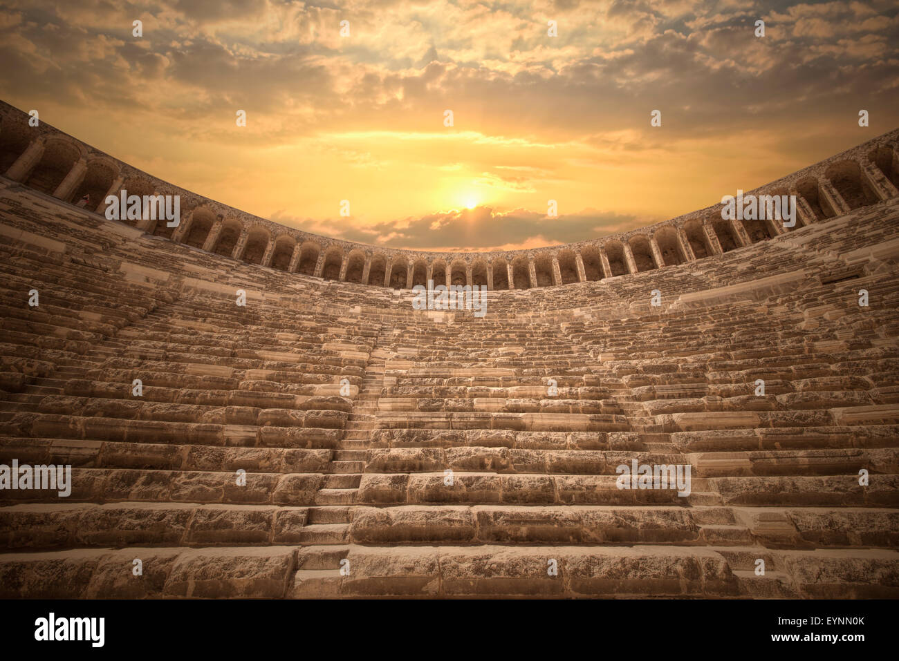 aspendos amphitheater Antalya, Turkey Stock Photo