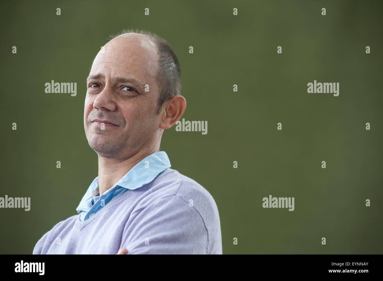 South African playwright and novelist, Damon Galgut, appearing at the Edinburgh International Book Festival. Stock Photo