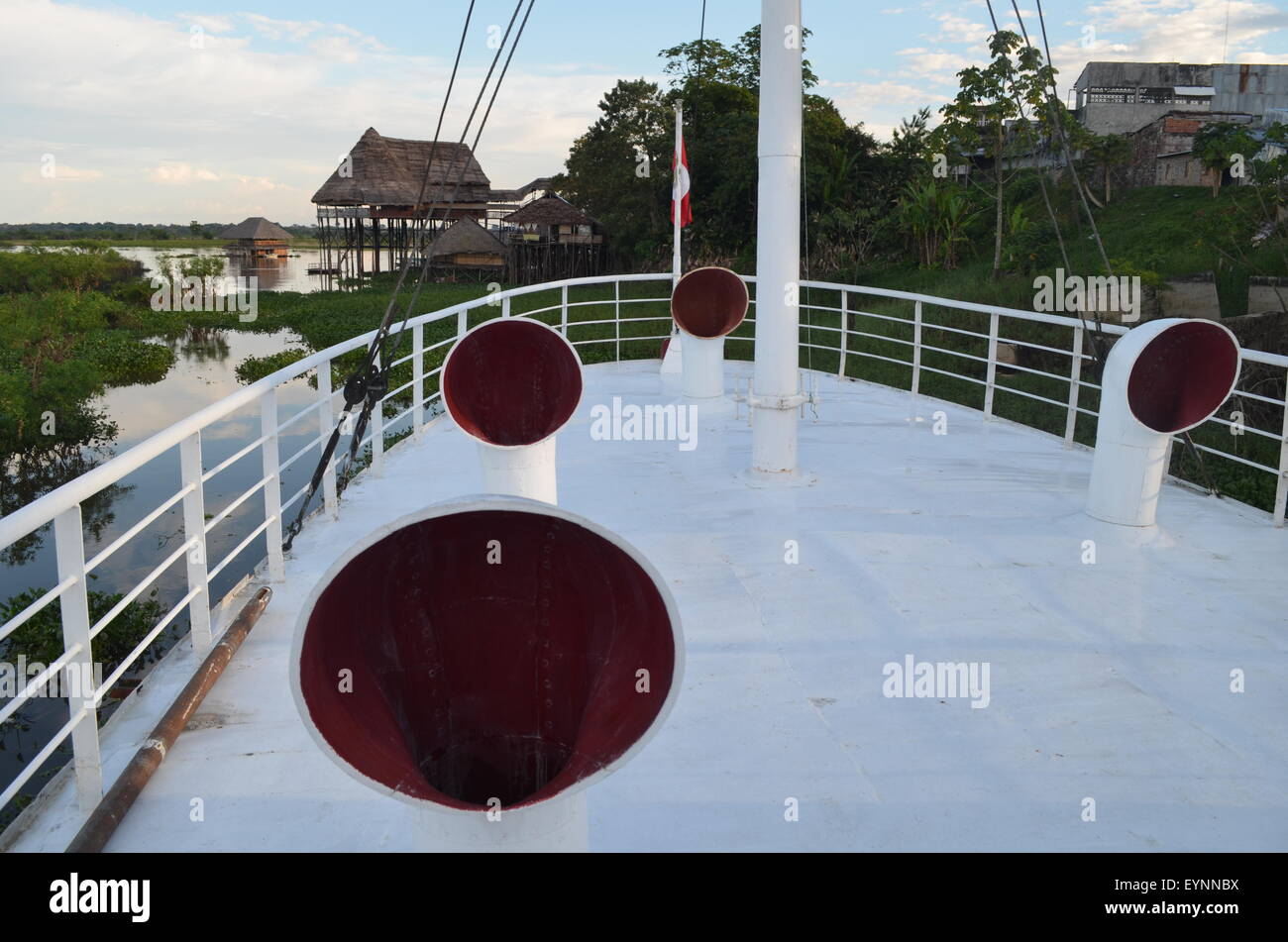 The Ayapua, a historic Amazonian rubberboom era boat now serving as a