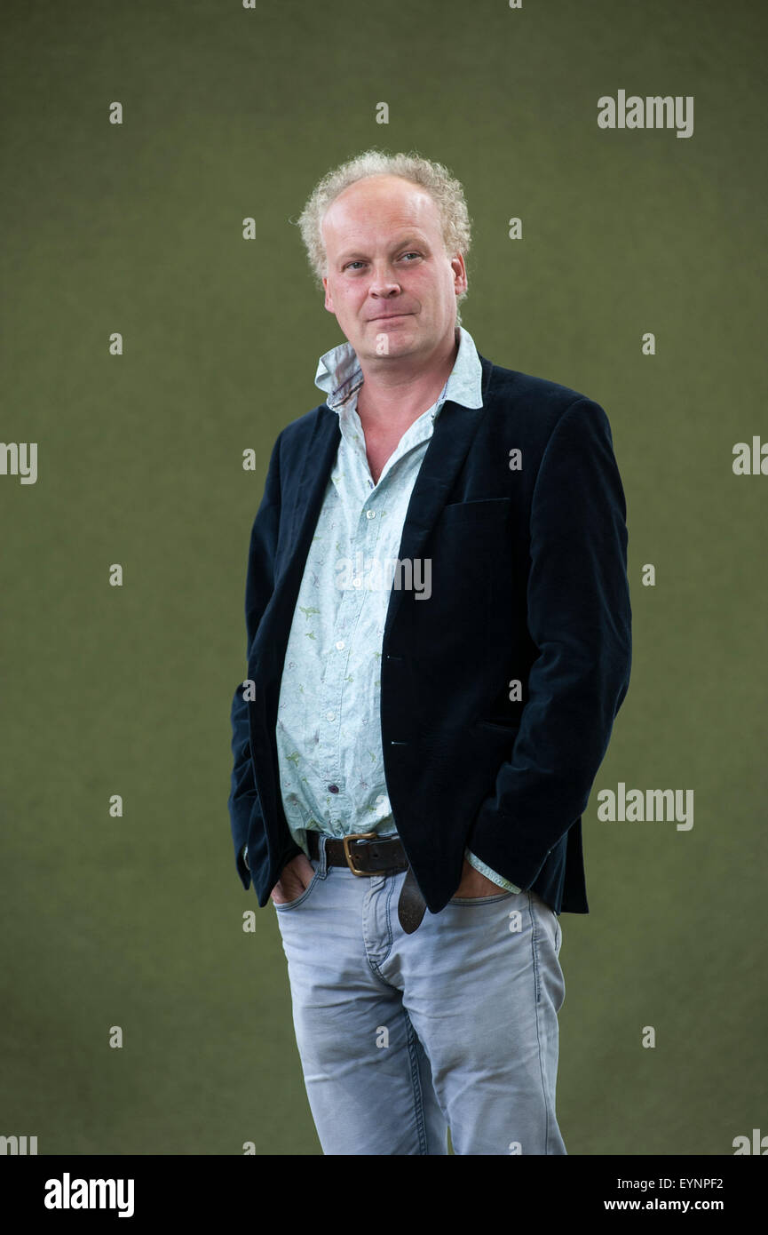 Poet and novelist, Patrick McGuinness, appearing at the Edinburgh International Book Festival. Stock Photo