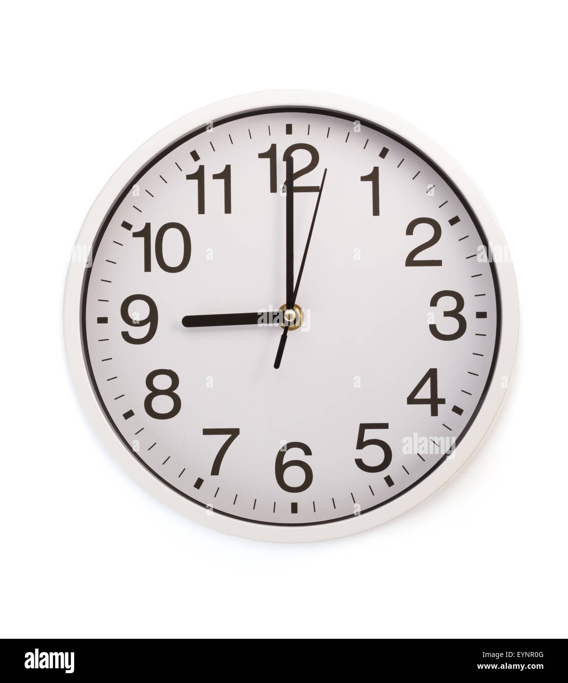 wall clock isolated on white background Stock Photo - Alamy