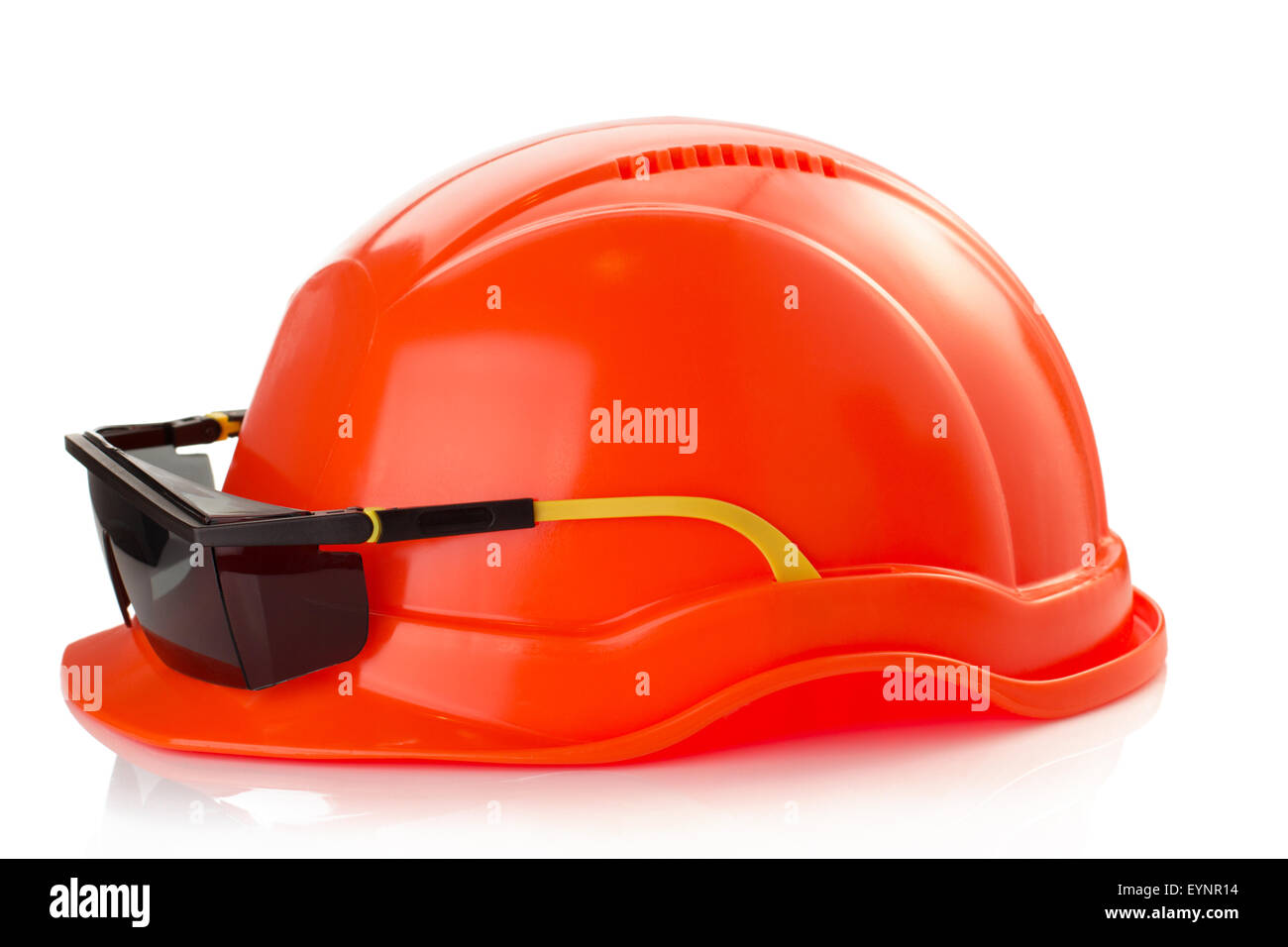 construction helmet isolated on white background Stock Photo - Alamy