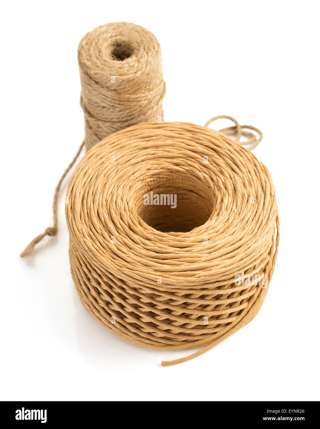 roll of twine cord isolated on white background Stock Photo