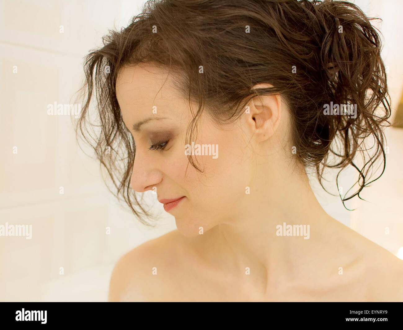 Beuty: portrait in the bath Stock Photo