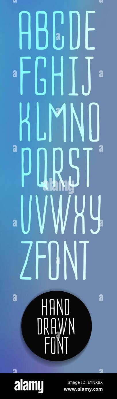 hand drawn letters Stock Vector Image & Art - Alamy