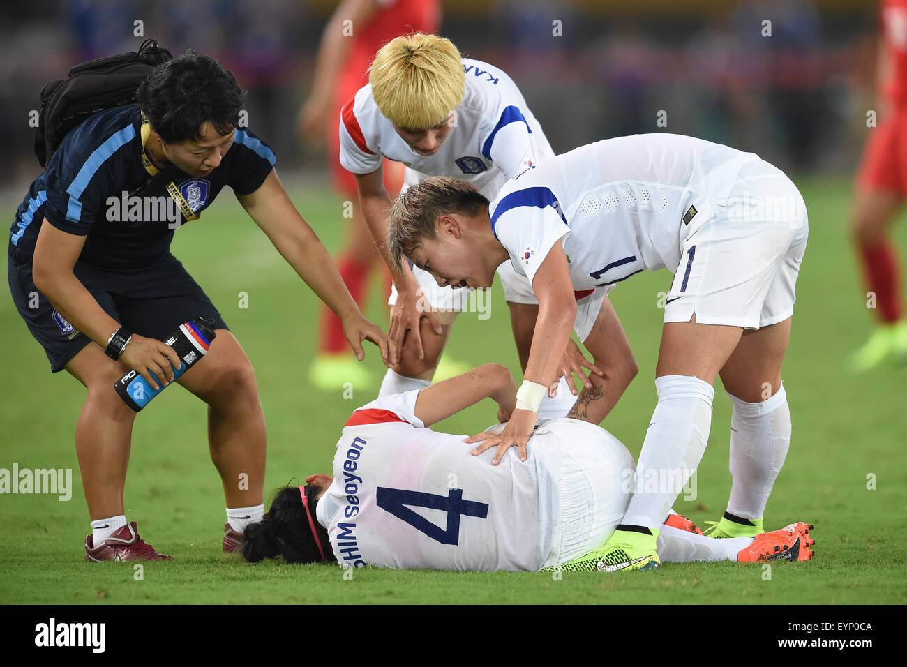 Wuhan Sports Center Stadium, Wuhan, China. 1st Aug, 2015. Yec Seo Shim (KOR), AUGUST 1, 2015 - Football/Soccer : EAFF Women's East Asian Cup 2015 between China 0-1 South Korea at Wuhan Sports Center Stadium, Wuhan, China. Credit:  AFLO SPORT/Alamy Live News Stock Photo